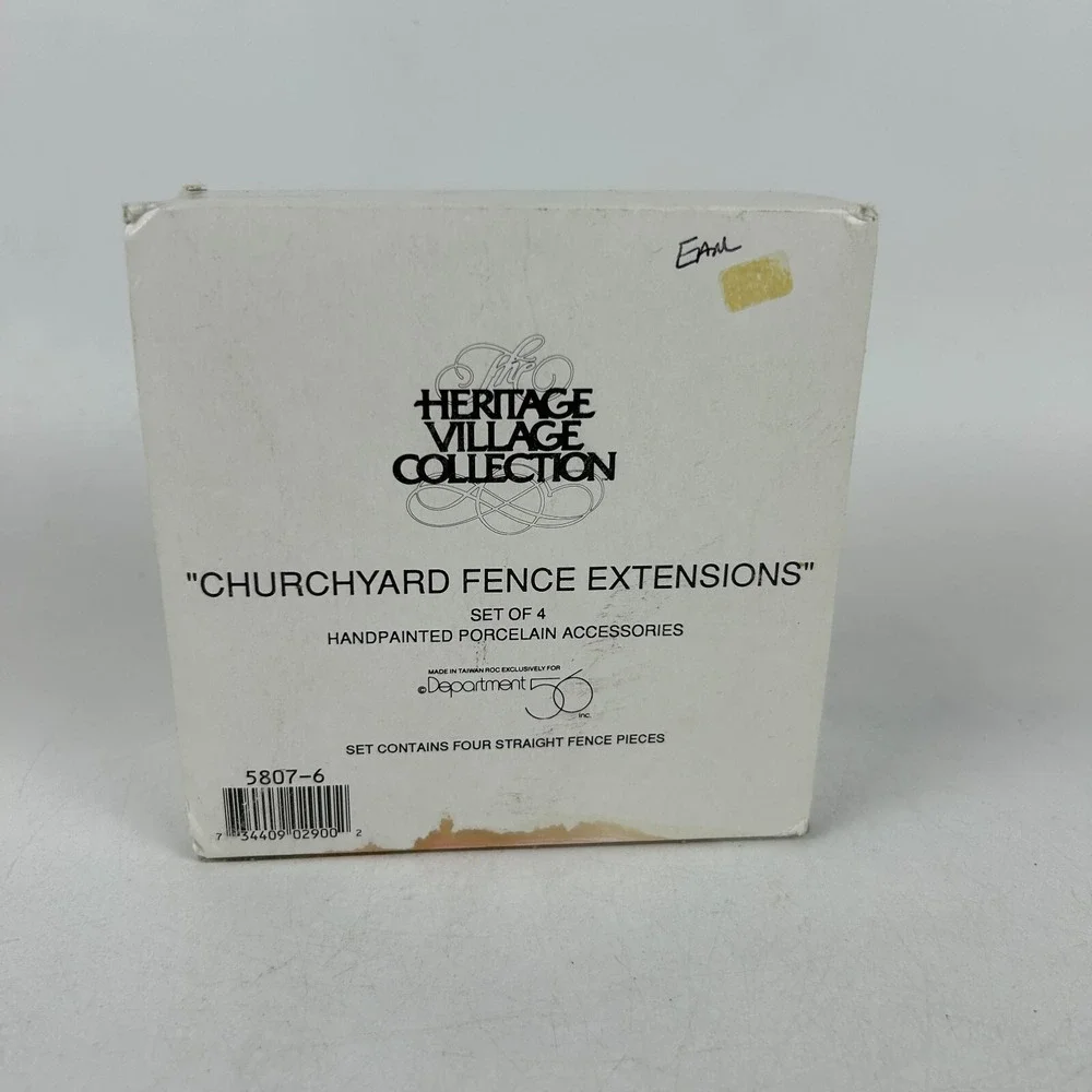 Dept 56 Heritage Village Collection Church Fence Extensions‎ #5807-6 Set of 4
